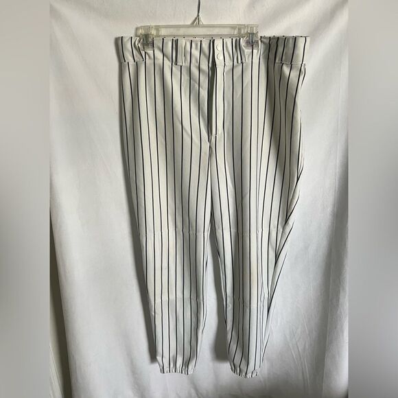 Wilson Men’s Baseball Pants White Black Stripe, Gray and Black stripe 2 pairs XL - Picture 2 of 13